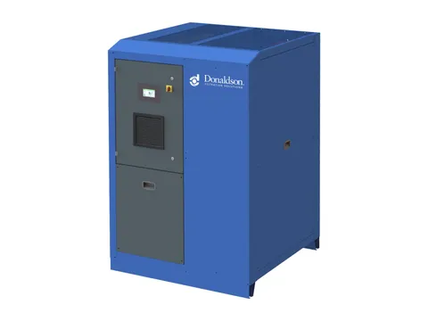 A large refrigerated air dryer with a digital controller on its front door